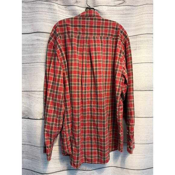 Tommy Hilfiger Mens Red Plaid Button-Up Shirt Size XXL - Picture 3 of 3